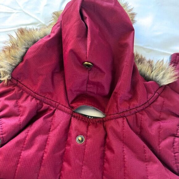"NEW" Eddie Bauer Chinook Dog Pet Jacket Coat with hood red Small - Picture 7 of 13